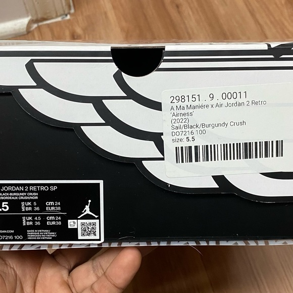 A Ma Maniére X Air Jordan 2 Retro SP 'Airness' Size 7 - Picture 9 of 10